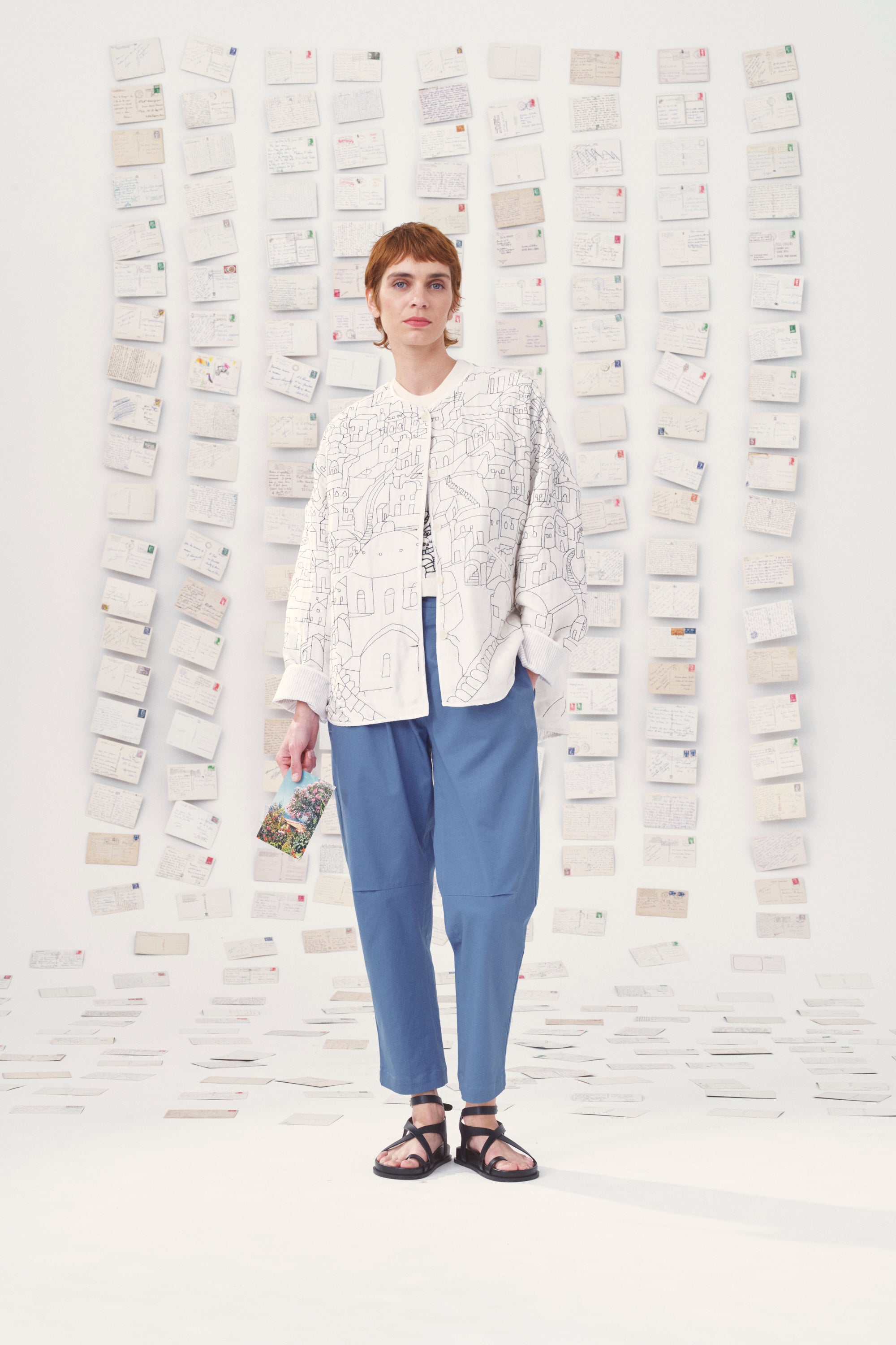 Mii en carte postale Amelie Les Unis pantalon chino femme taille M