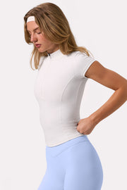 Oh Polly Bo+Tee top zip coconut manches courtes