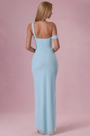 Oh Polly Naelle robe longue bleu clair fente corset