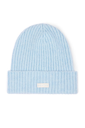 Oh Polly Bo+Tee bonnet maille bleu poudre en laine