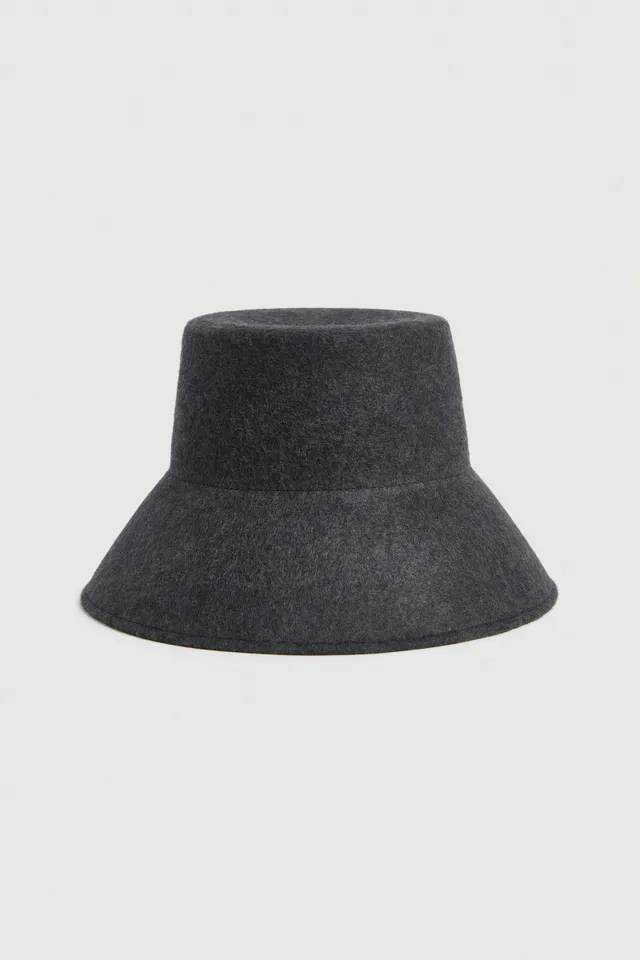 Liviana Conti Hallie chapeau fedora feutre anthracite 57