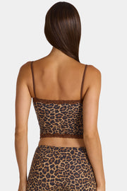 Oh Polly Arna 16565 crop top léopard modal dentelle