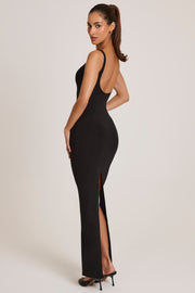 Oh Polly Soreia robe maxi noire modal moulante