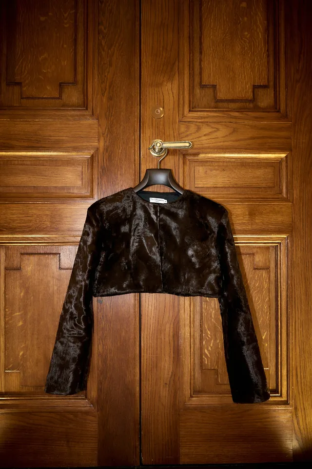 The Ethiquette Louise veste fourrure chocolat taille S