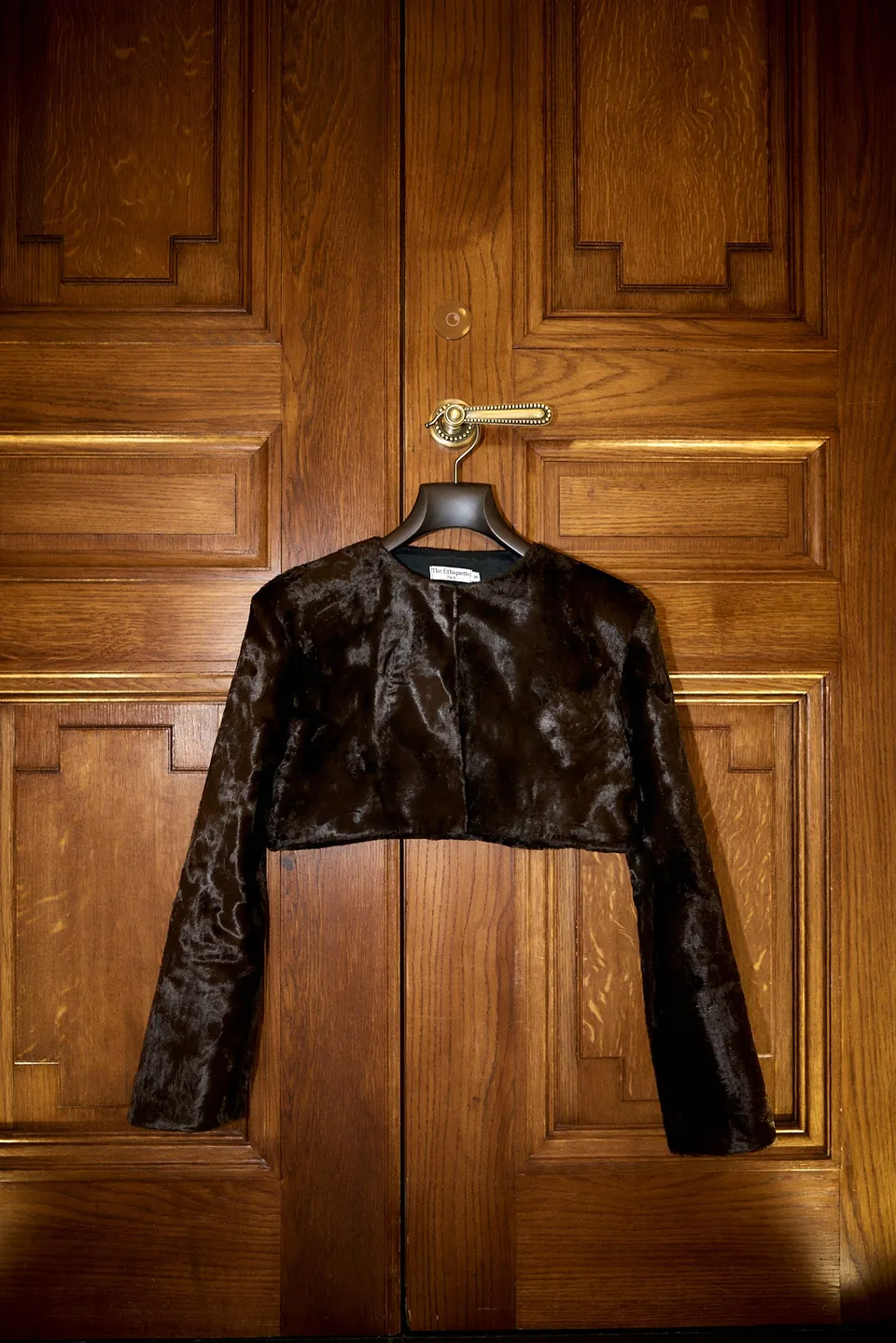 The Ethiquette Louise veste fourrure chocolat taille S