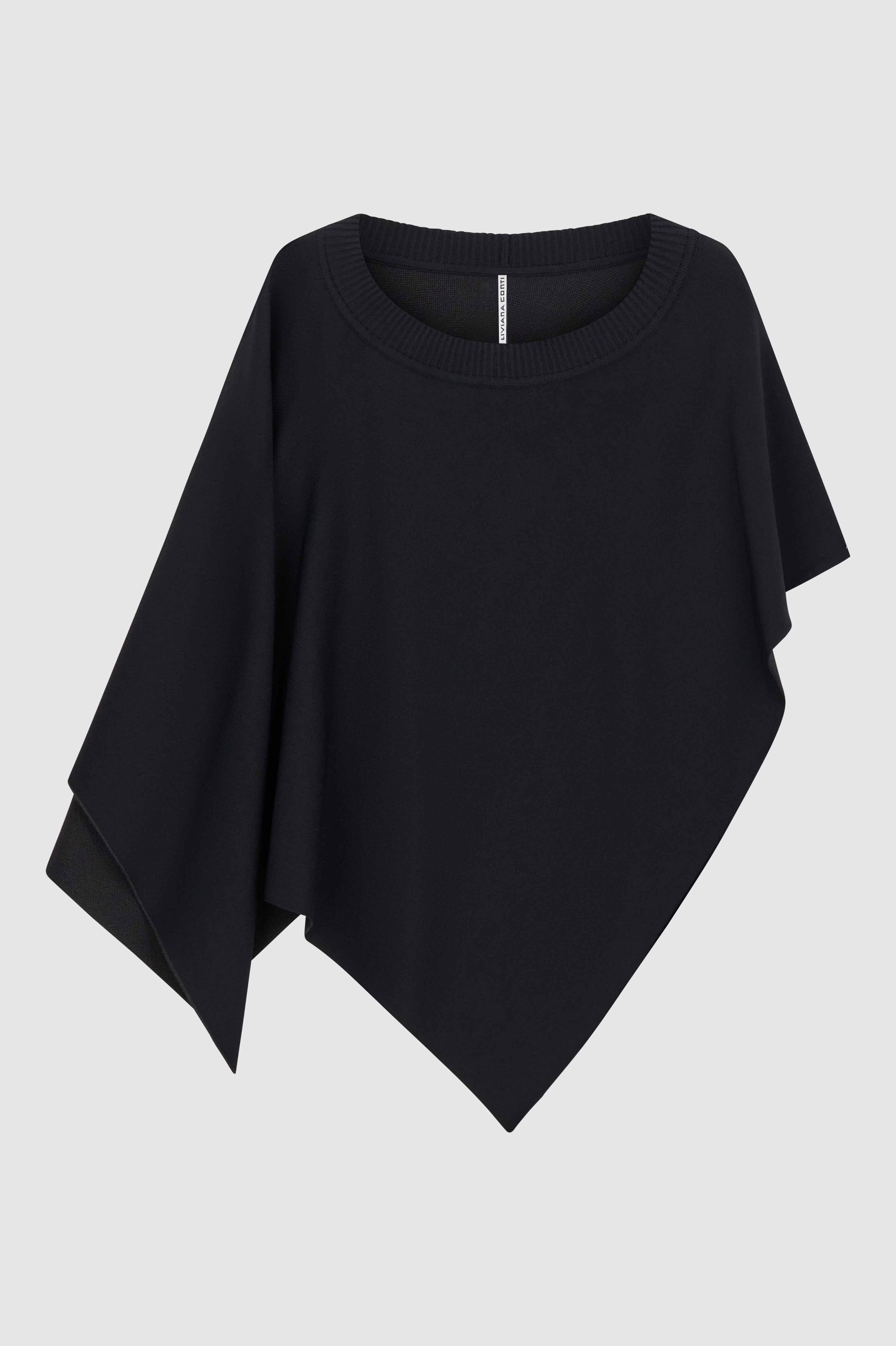 Liviana Conti Lyla cape noire viscose stretch