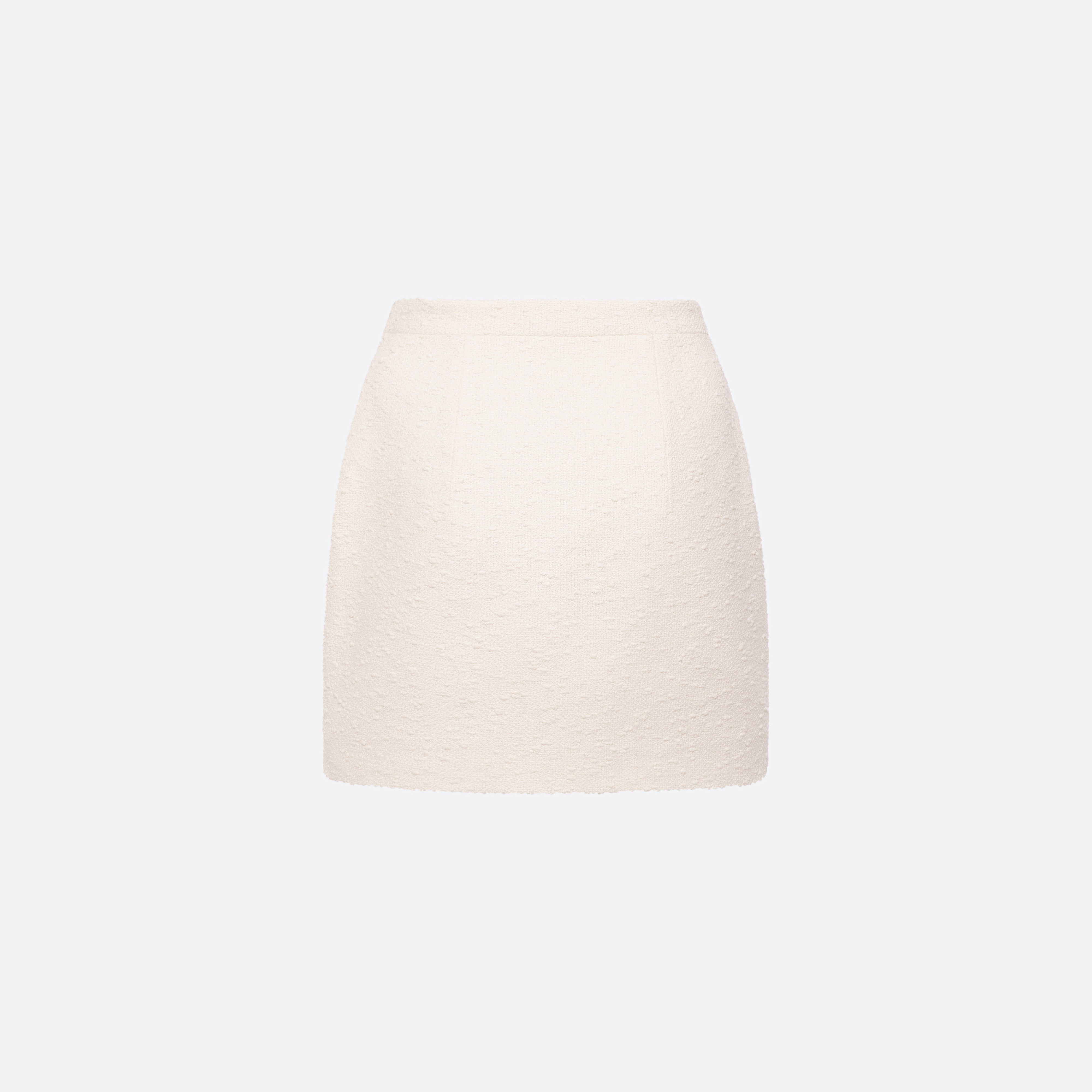 Alessandra Rich Tweed Bouclé Mini Skirt jupe ivoire taille haute