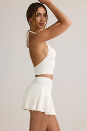Oh Polly Shorts Keoni jupette blanche modal taille basse