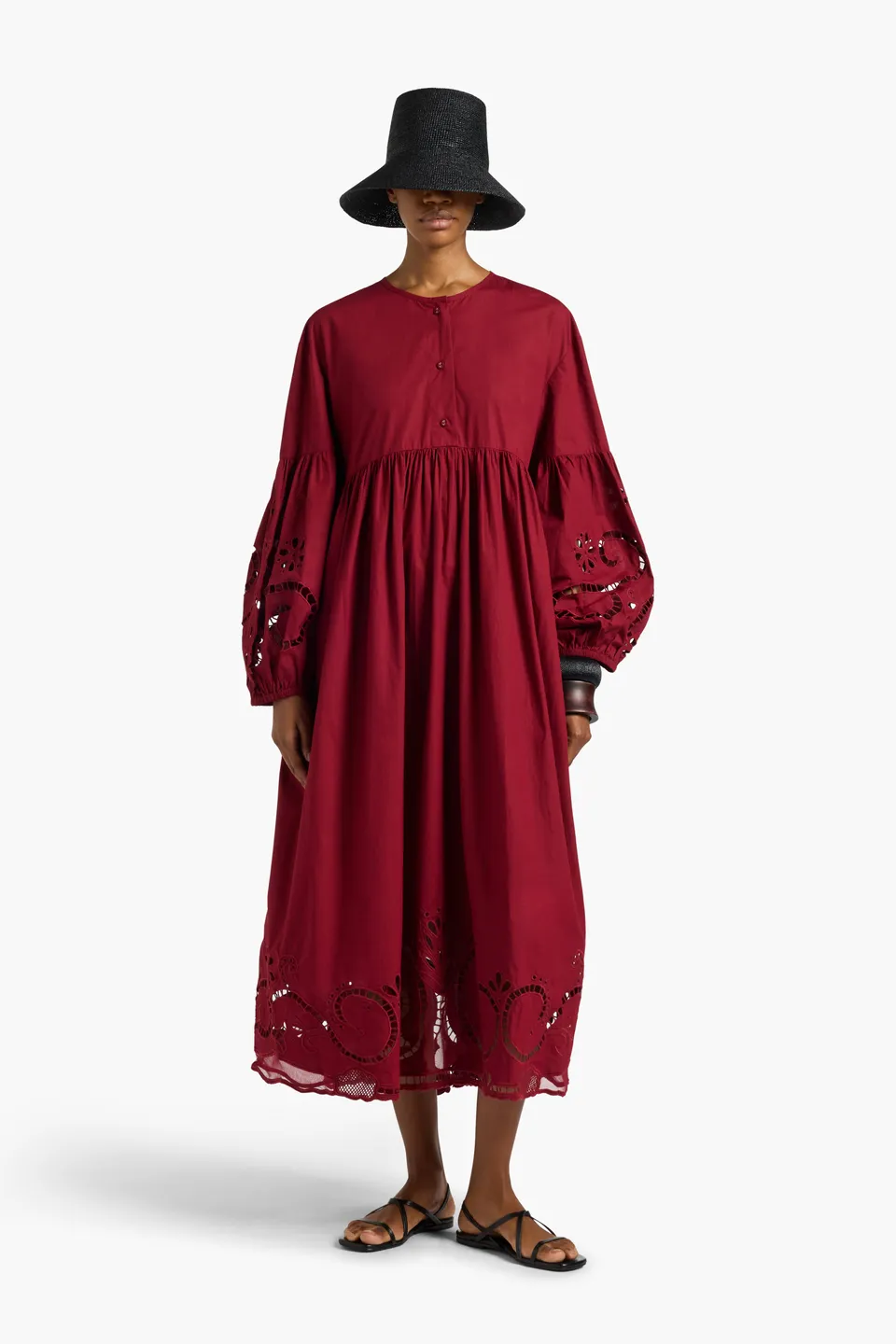 Liviana Conti Amina robe coton terracotta M