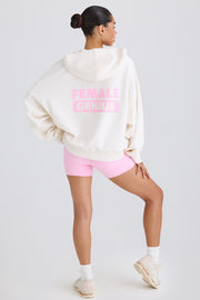 Oh Polly Bo+Tee BT1607 sweat capuche blanc oversize coton