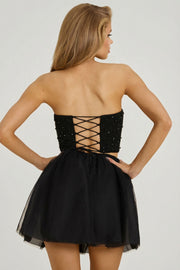 Oh Polly Skirts Mini Jupe Tulle Noir Organza 82 cm