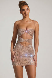 Oh Polly Ayleen Robe Mini Honey Strass Bodycon