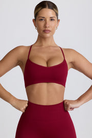 Oh Polly Super Sculpt BT2100 brassière sport bordeaux sans coutures