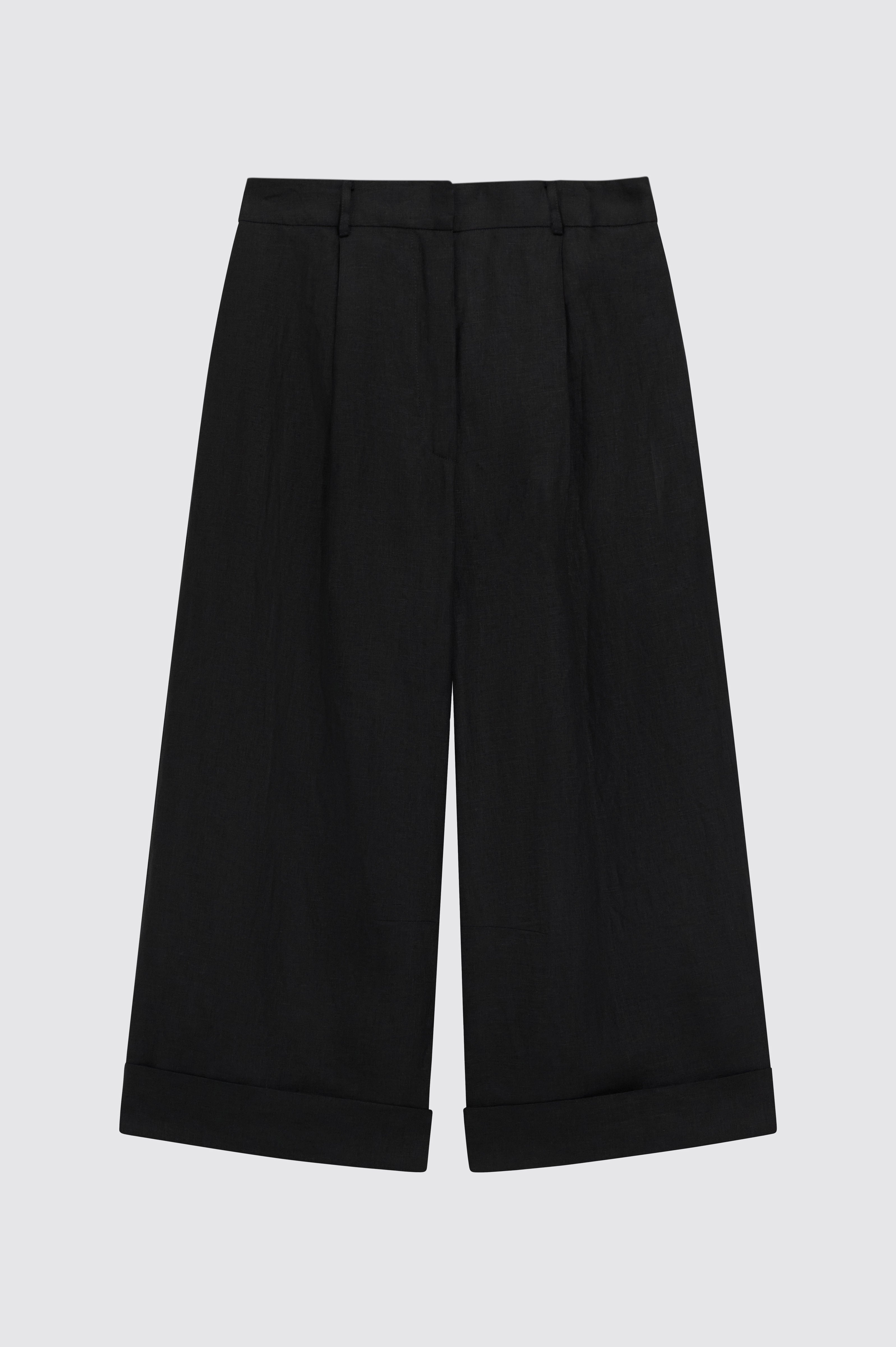 Liviana Conti Zack pantalon crop noir 40 lin-cachemire
