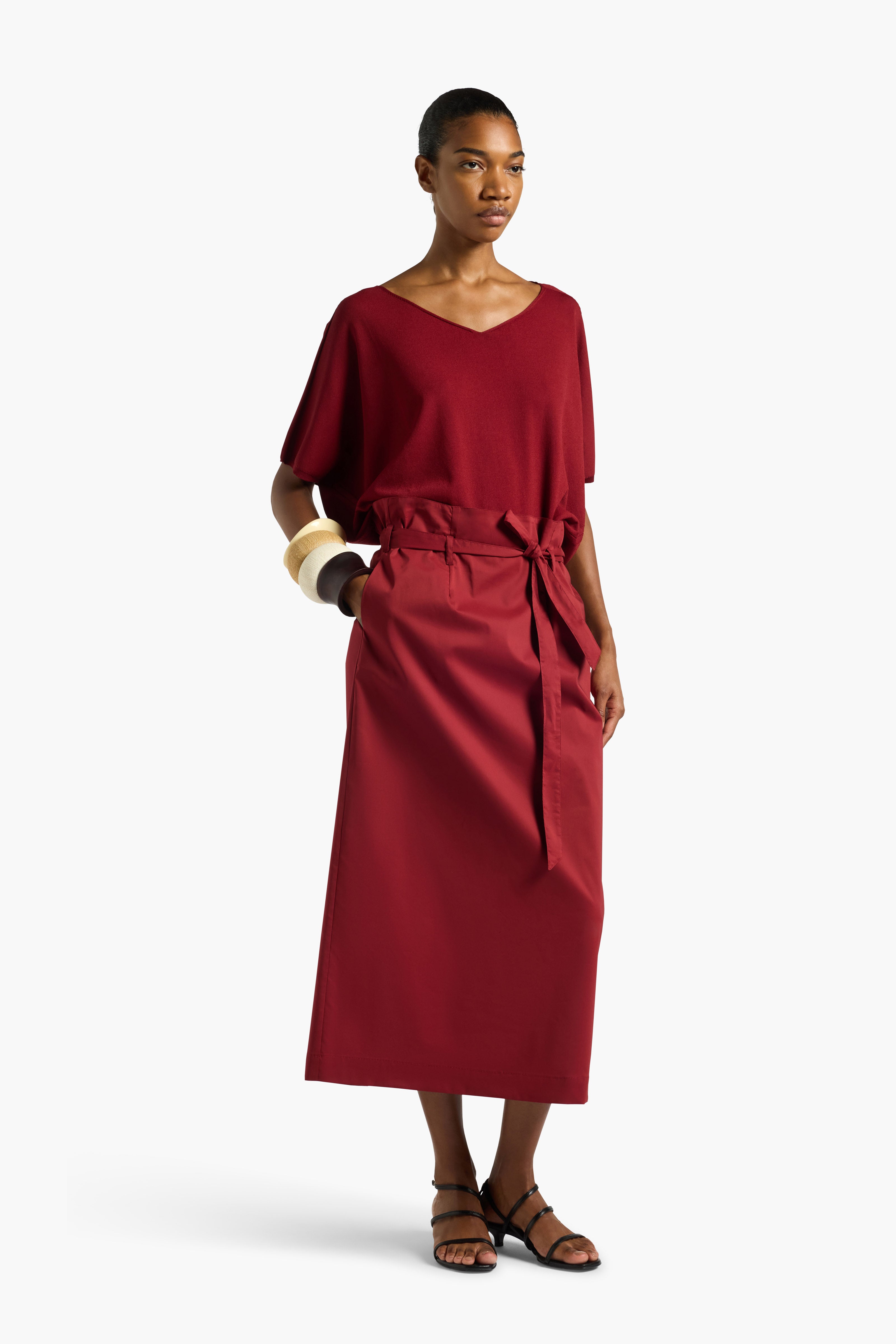 Liviana Conti Damienne jupe midi terracotta