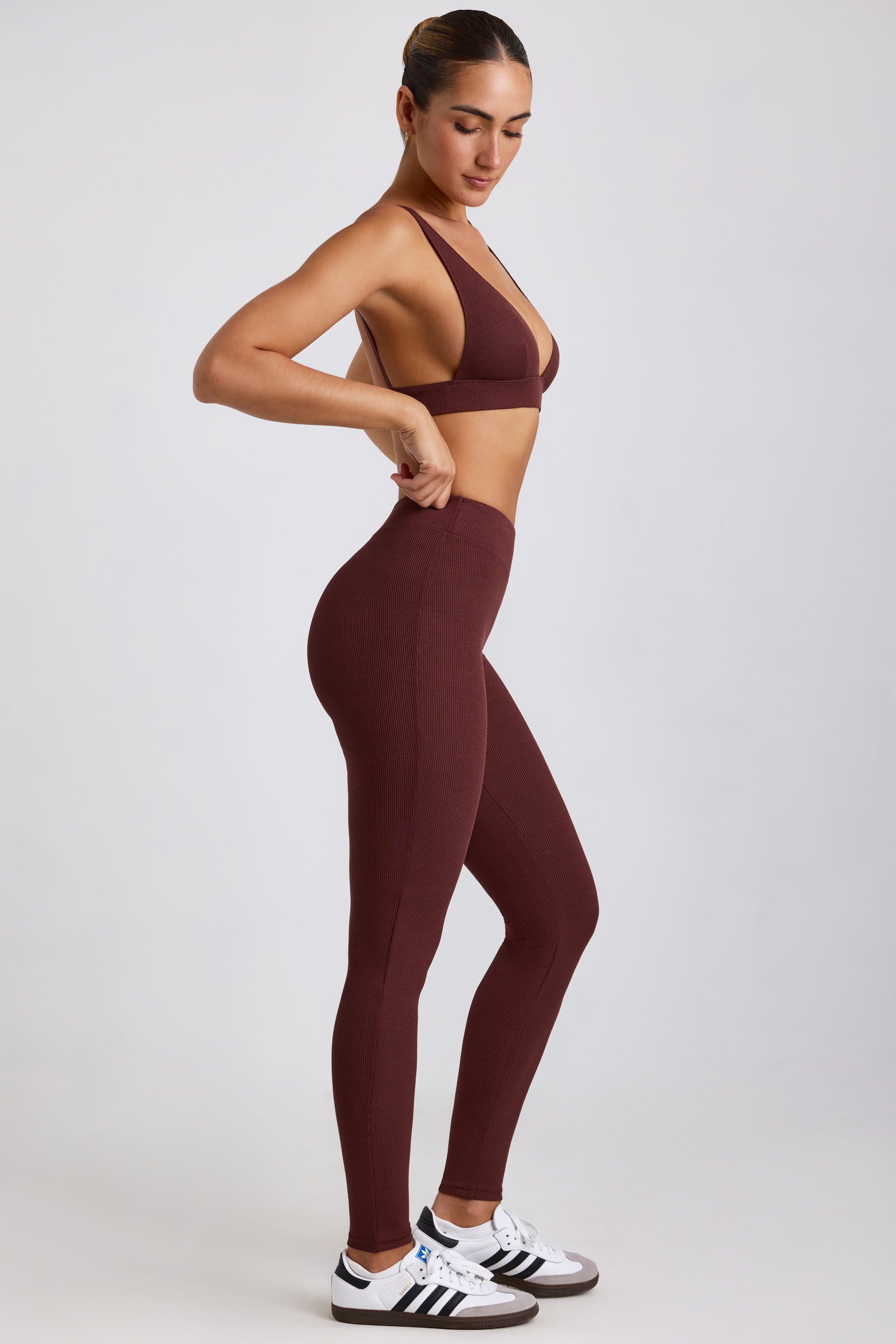 Oh Polly 8300 Legging Taille Haute Espresso Modal