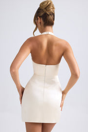 Oh Polly Harmonia 9294 mini robe ivoire satin corset