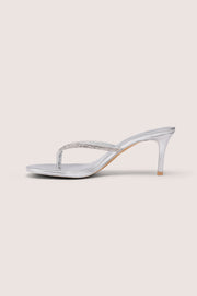 Oh Polly Coco Sandale Talon Argent 8 cm strass