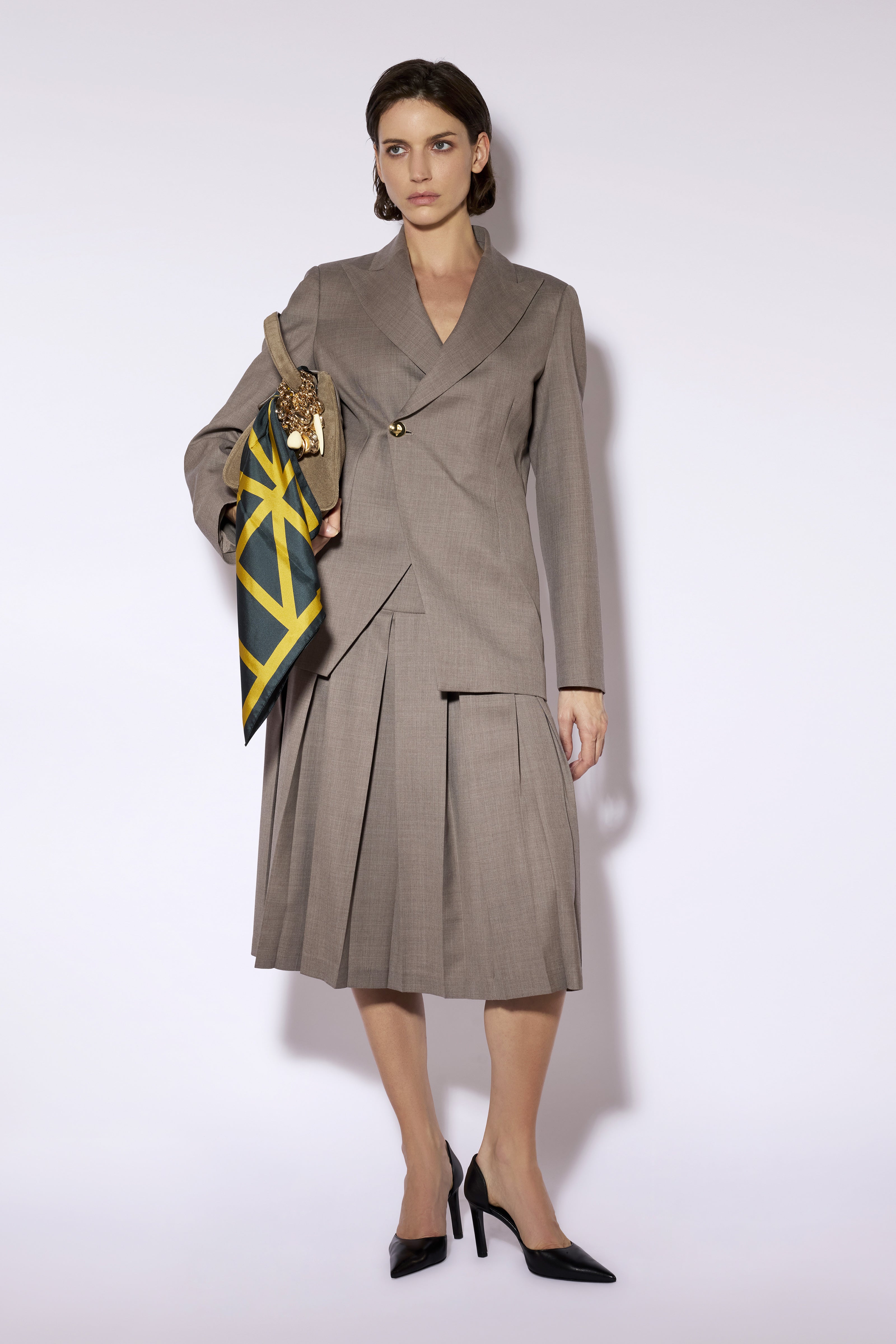 Liviana Conti Manon blazer laine marron gabardine