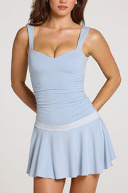 Oh Polly Maia 16424 robe mini bleu clair modal