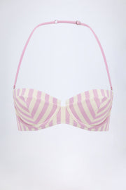 Oh Polly Ascona NS1028 haut de bikini mauve rayé armaturé