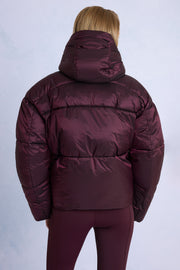 Oh Polly Ski Jacket veste ski bordeaux cropped imperméable