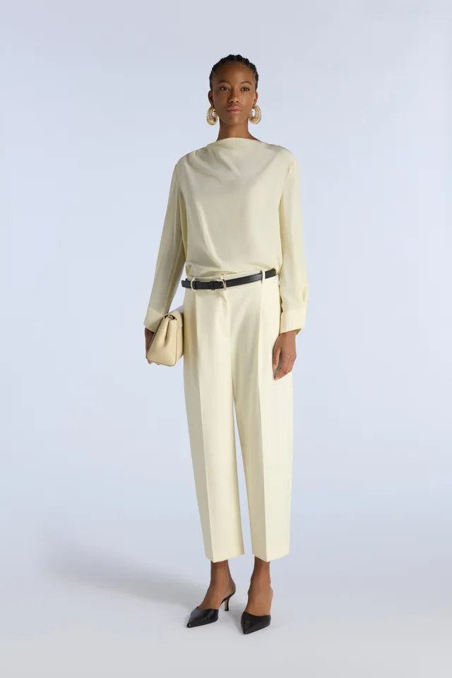 Liviana Conti Alexander pantalon crop laine polline