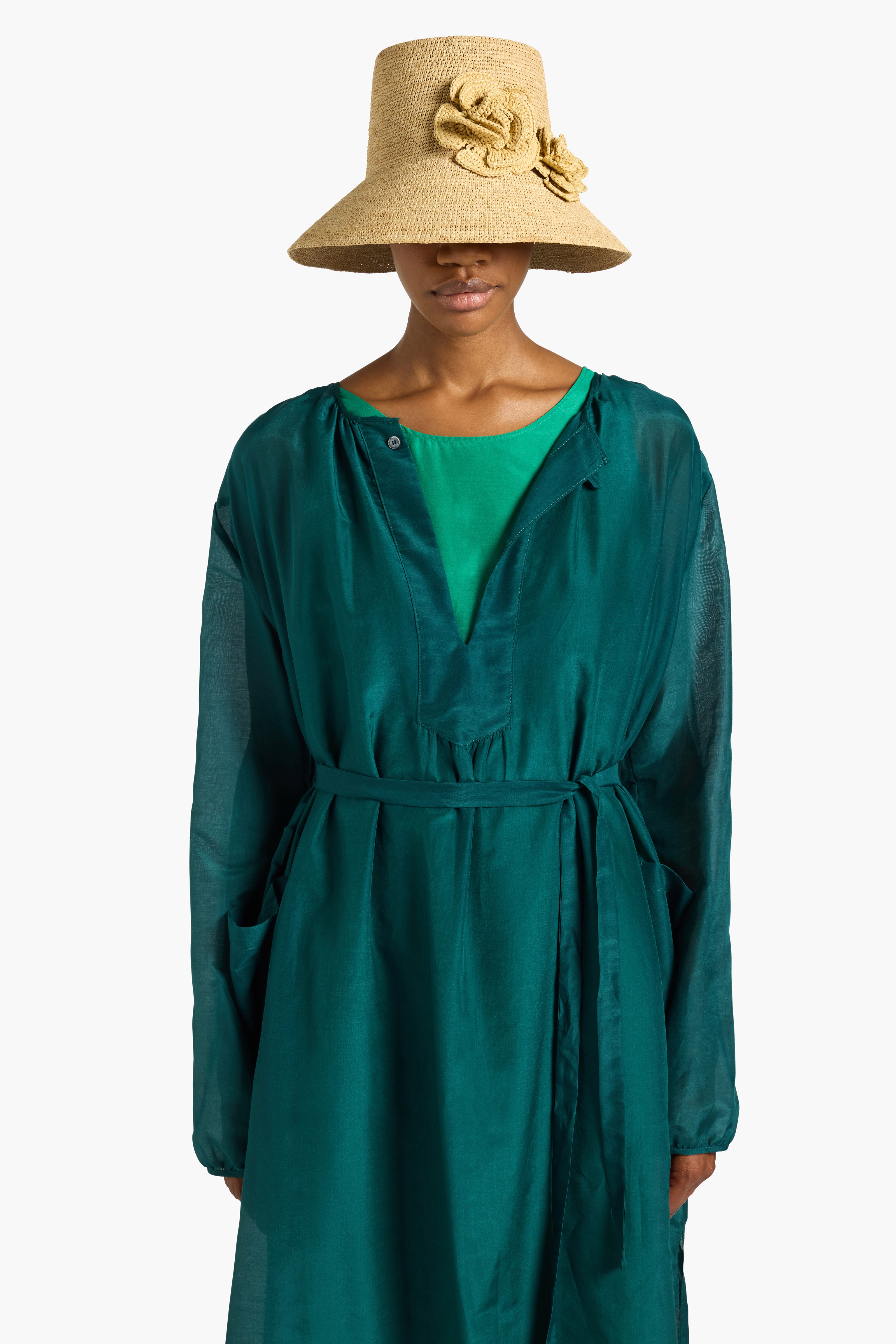Liviana Conti Dalit robe midi kaftan coton soie