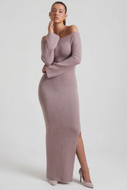 Oh Polly 12475 Terneigh robe maxi maille taupe