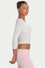 Oh Polly ButterCloud Top manches 3/4 coconut stretch