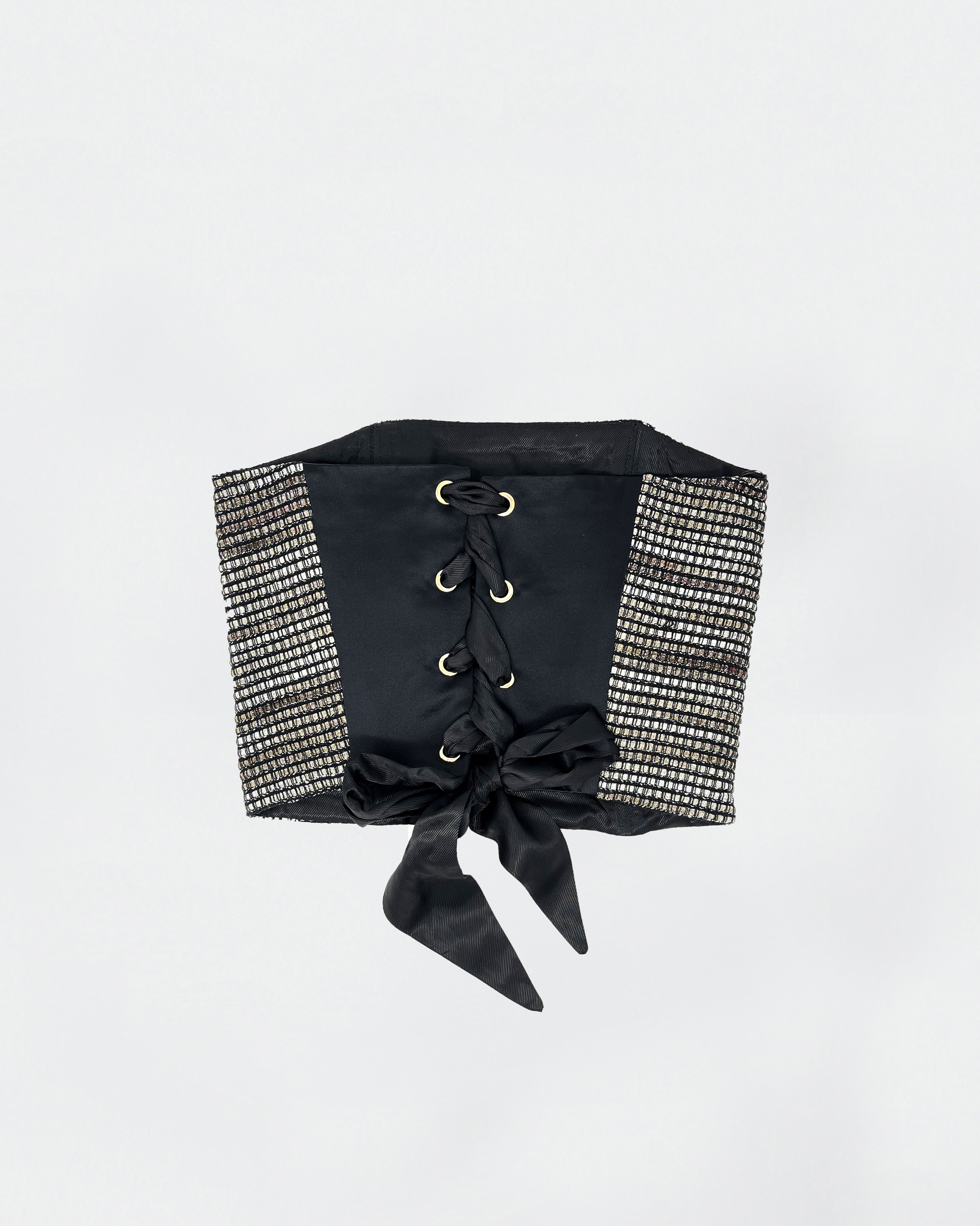 The Ethiquette Cléo bustier tweed taille M 26 cm