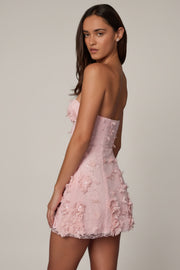 Oh Polly Embellished Edita robe mini rose sequins fleurs