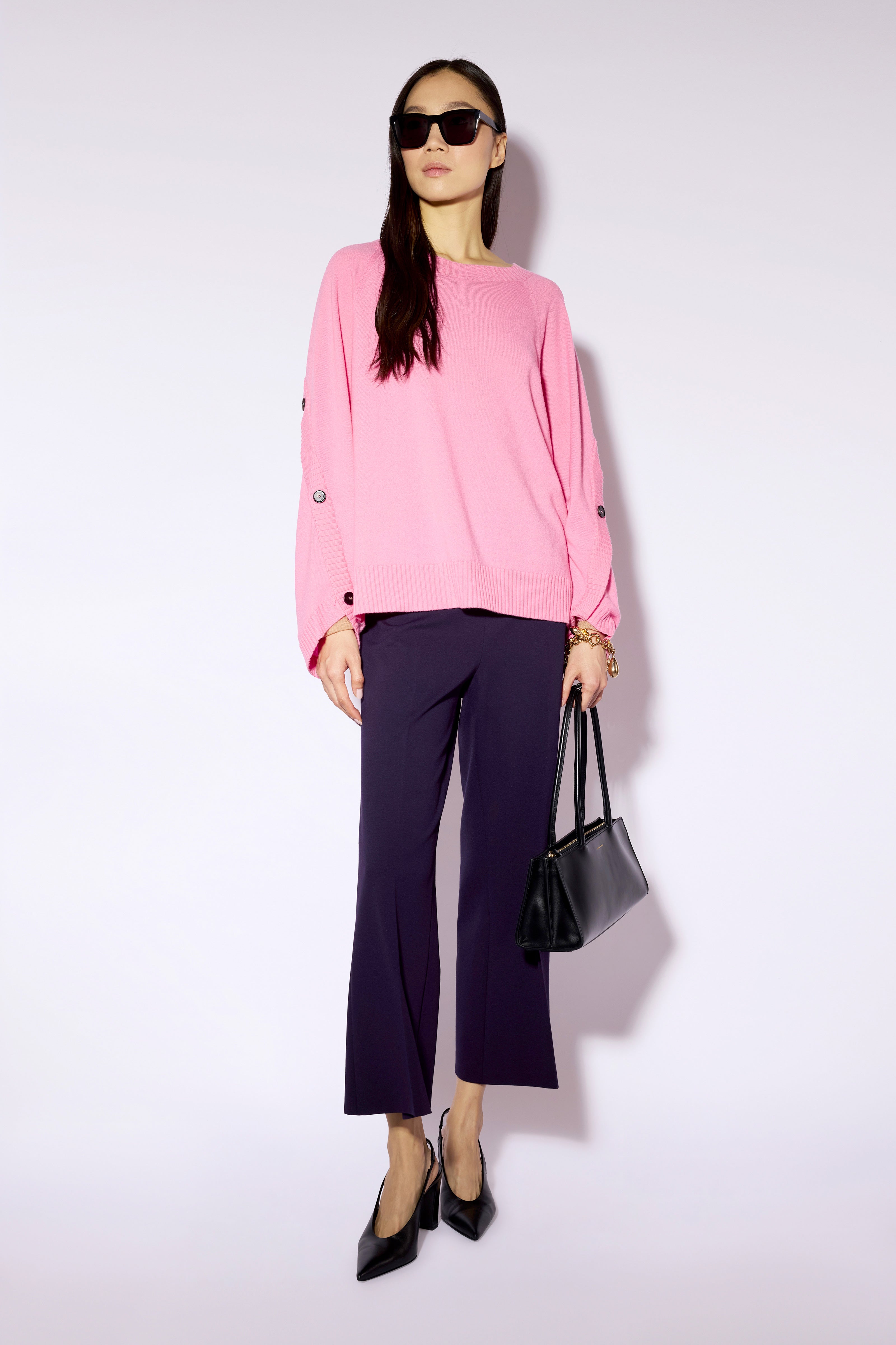 Liviana Conti Lance Pantalon Crop-Flare Mirtillo 38-48