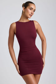 Oh Polly Coa Mini Robe Modal Prune Dos Ouvert