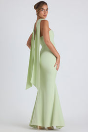 Oh Polly Imogene robe longue bustier vert printemps foulard