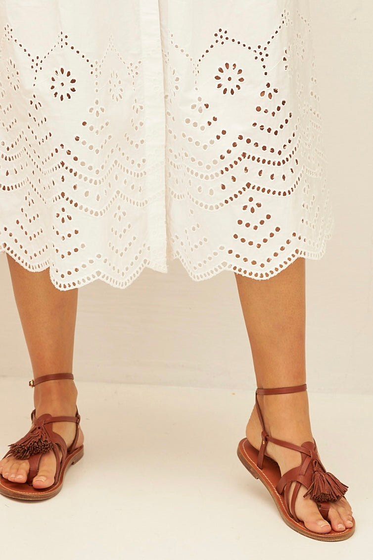 Chicosoleil Birdie jupe blanche coton broderie