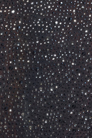 Oh Polly Embellished Top Crop Lumina Noir Strass Hotfix