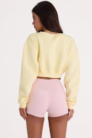 Oh Polly Gilet Cardigan Court Lemon Boutonné