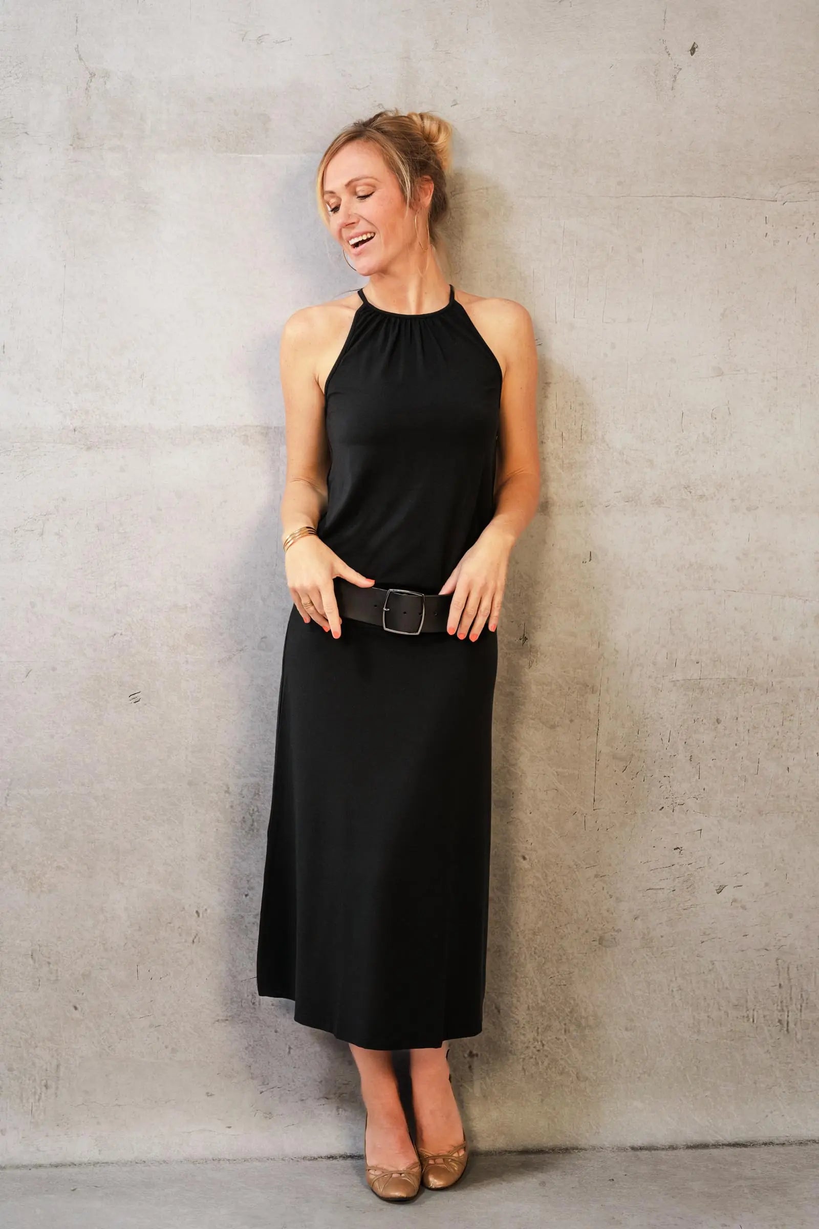 THELMA & ROSE Kenya robe midi noire 36 américaine