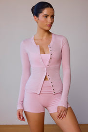 Oh Polly Knitwear Cardigan Long BT1599 Rose Clair