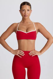 Oh Polly Bo+Tee BT2097 brassière sport rouge vif col coeur
