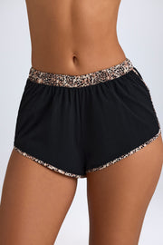 Oh Polly Praia NS0823 short mini noir coupe détendue