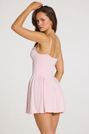 Oh Polly Delphine mini robe Baby Pink modal dentelle