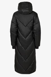 Oh Polly Coats & Jackets Parka Longue Imperméable Noire Capuche