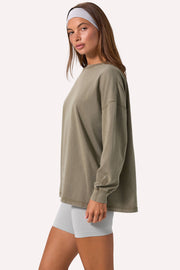 Oh Polly T-Shirt Oversize Vert Clair Délavé 100% Coton