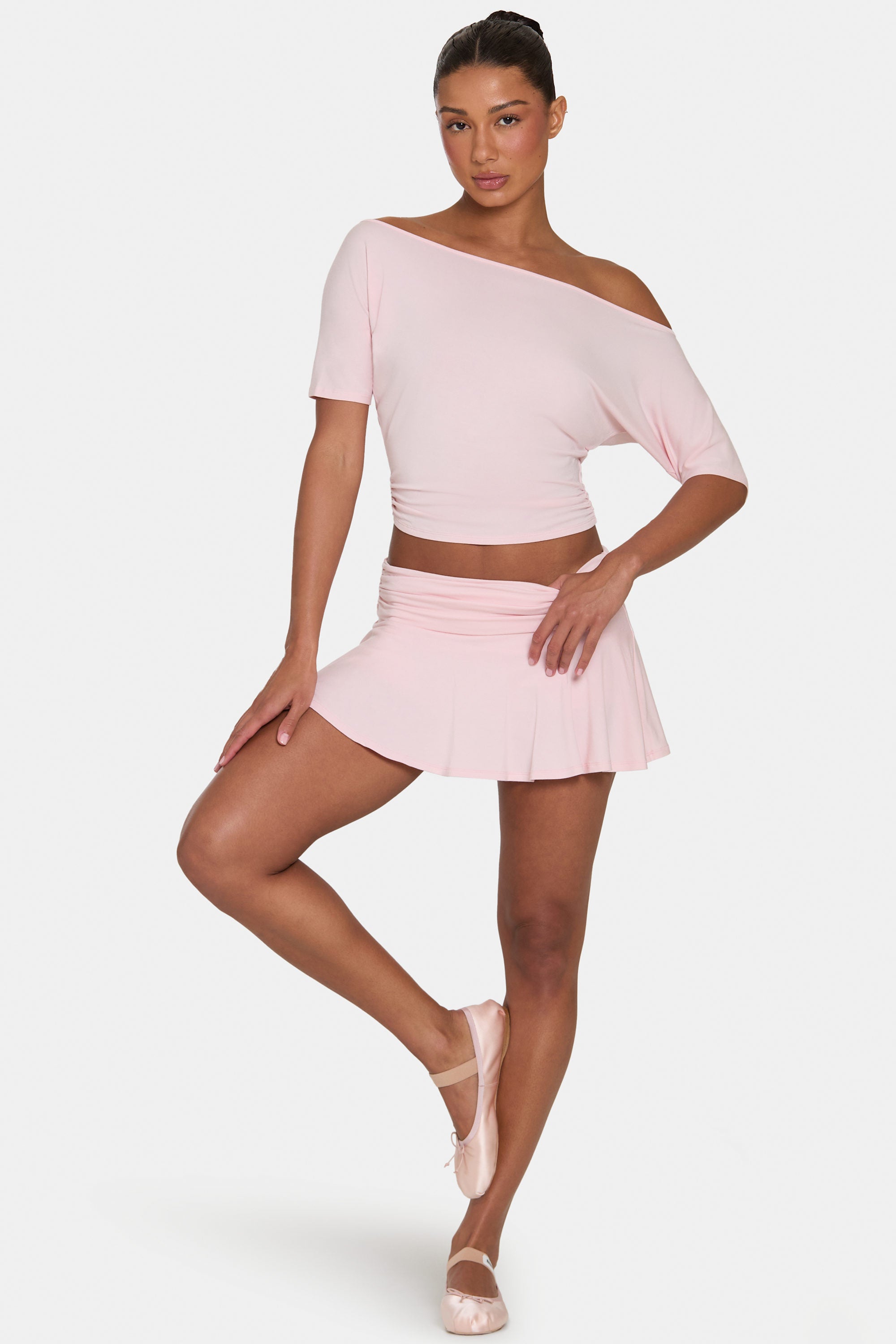 Oh Polly ButterCloud mini jupe-short blush rose clair