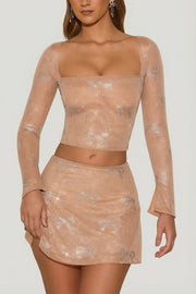 Oh Polly Nolene 12743 mini jupe almond strass