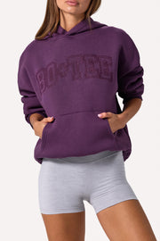 Oh Polly Knitwear Hoodie BT02578 sweat à capuche prune oversize