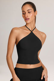 Oh Polly Tops 14904 haut licou noir modal dos nu