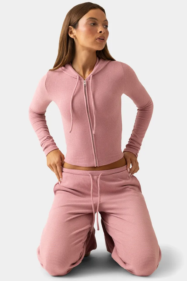 Oh Polly Bo+Tee Ribbed Jersey Sweat Berry